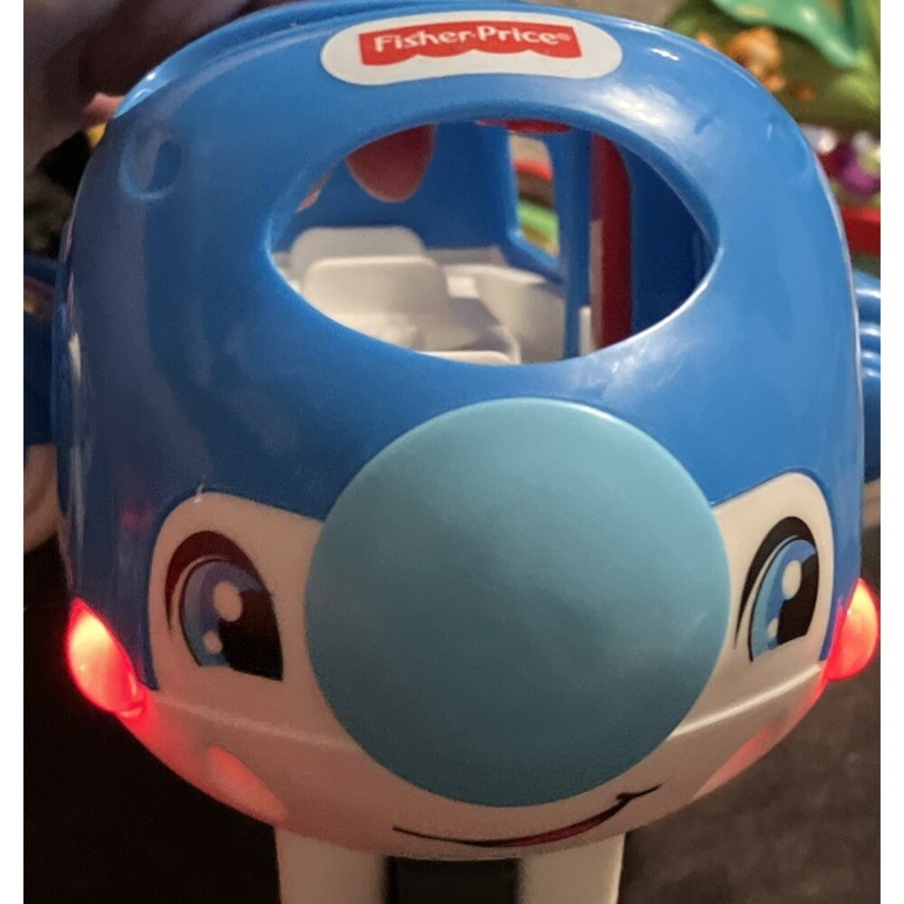 Fisher Price Little People Airplane Plane Blue Lights & Sounds Mattel 2016 WORKS - Picture 6 of 6